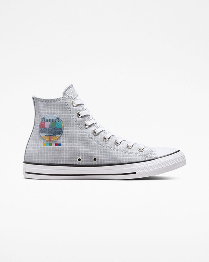 Zapatillas Altas Converse Chuck Taylor All Star Color Grid Mujer Gris Multicolor | PE 45W87E